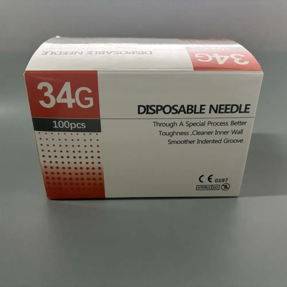 34G Disposable Needle 1.5mm 2.5mm 6mm 8mm 13mm Injection Needle