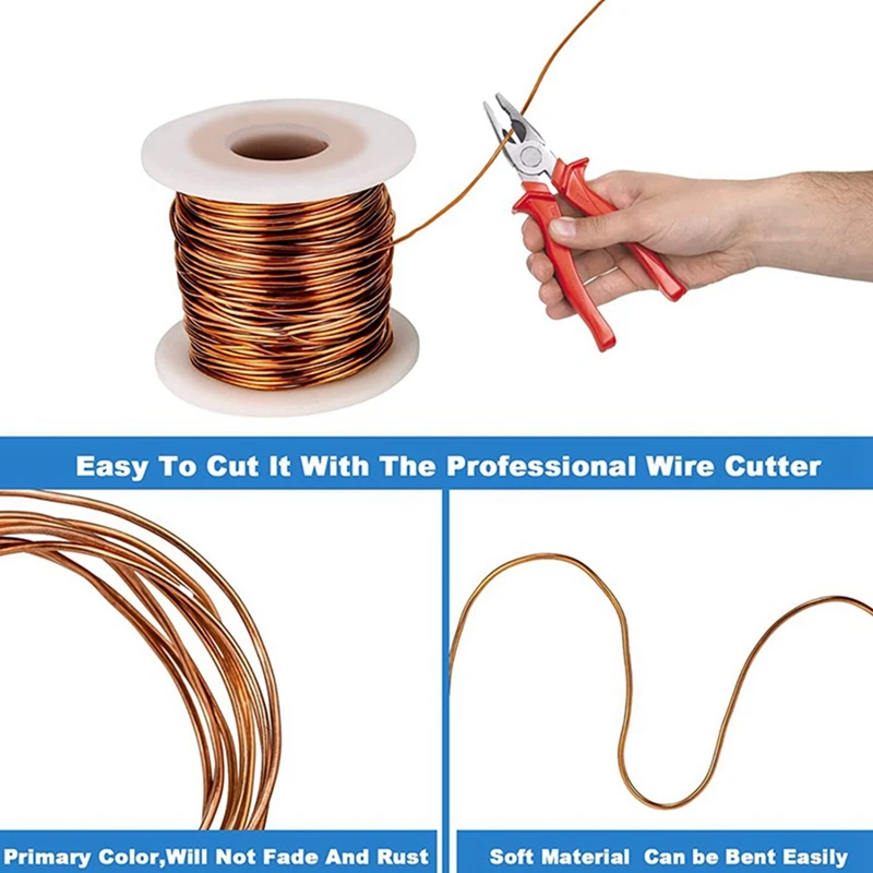 GTBL 2X 99.9% Dead Soft Copper Wire, 16 Gauge/ 1.3 Mm Diameter,127 Feet / 39M, 1 Pound Spool