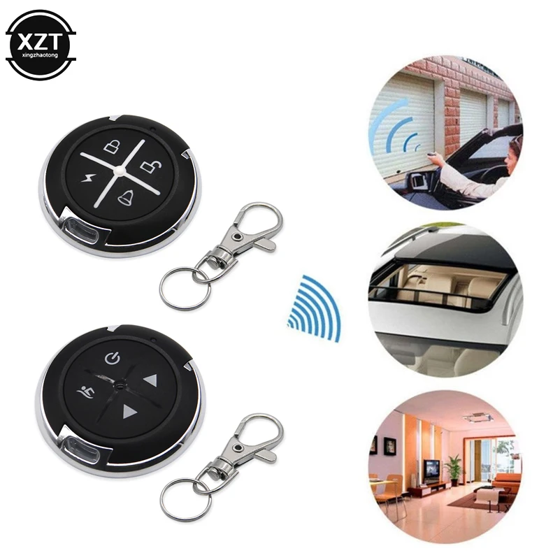 NEW 433Mhz Remote Control Copy Controller Wireless RF 4 Channel Electric Round Cloning Switch For Gate Garage Door Car Keychain