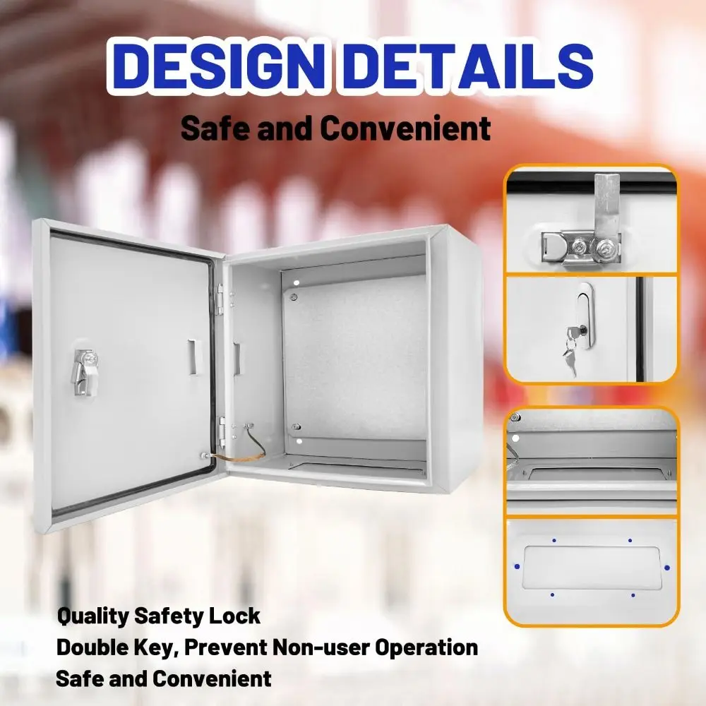 Cable Box Rainproof Distribution Box Dustproof Anti-theft Junction Box Wall-mounted Easy Installation Panel Board Outdoor