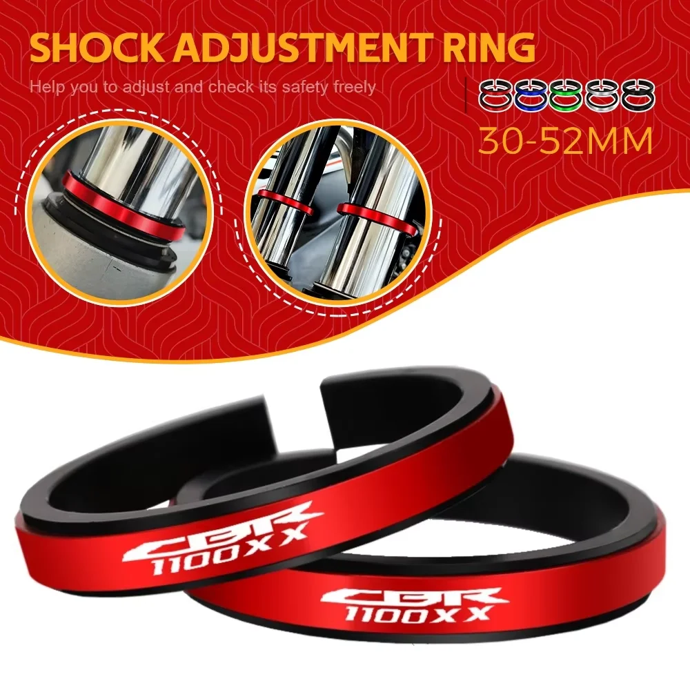 

FOR HONDA CBR1100XX CBR 1100 XX Motorcycle Adjustment Shock Absorber Auxiliary Rubber Ring CNC Accessories Fit 30MM-52MM