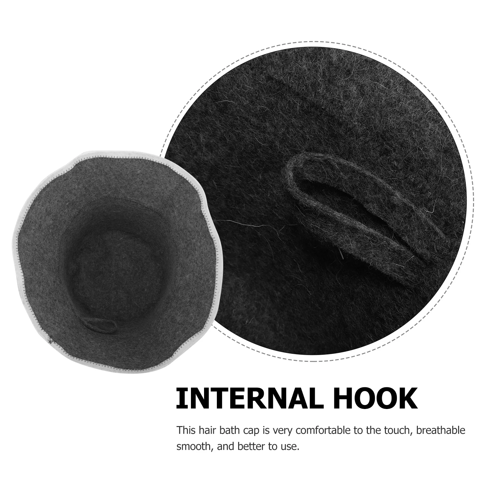 

Breathable Thick Wool Sauna Hat Water Absorbent Portable Lightweight Comfortable Household Bath Sauna Hat Household Bath Caps