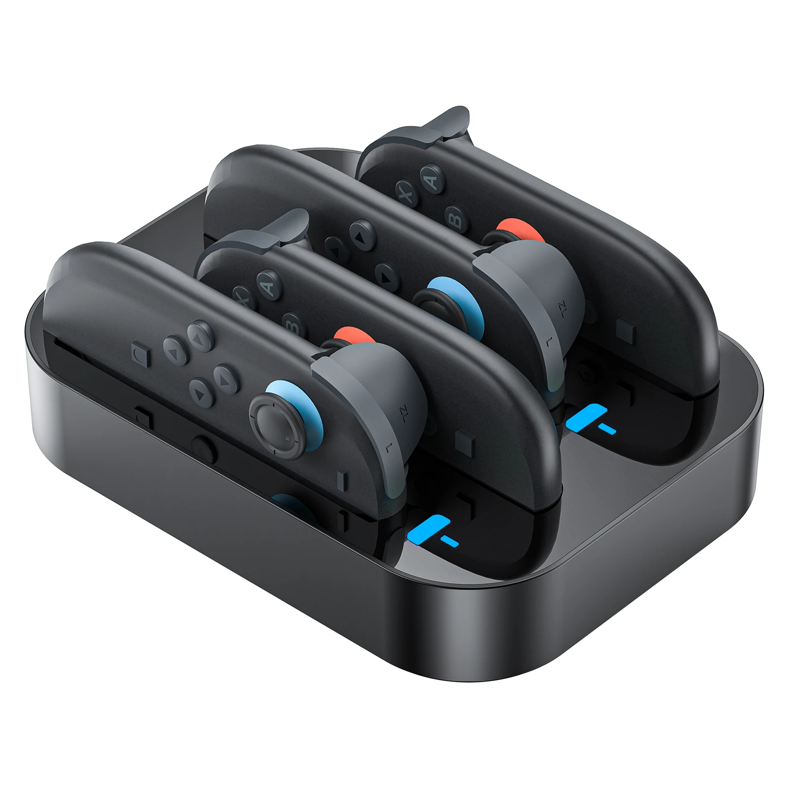 

4 in 1 Controller Charging Dock for Nintendo Switch 2 Joy Con Charger Station with LED Indicator Organized Storage Stand