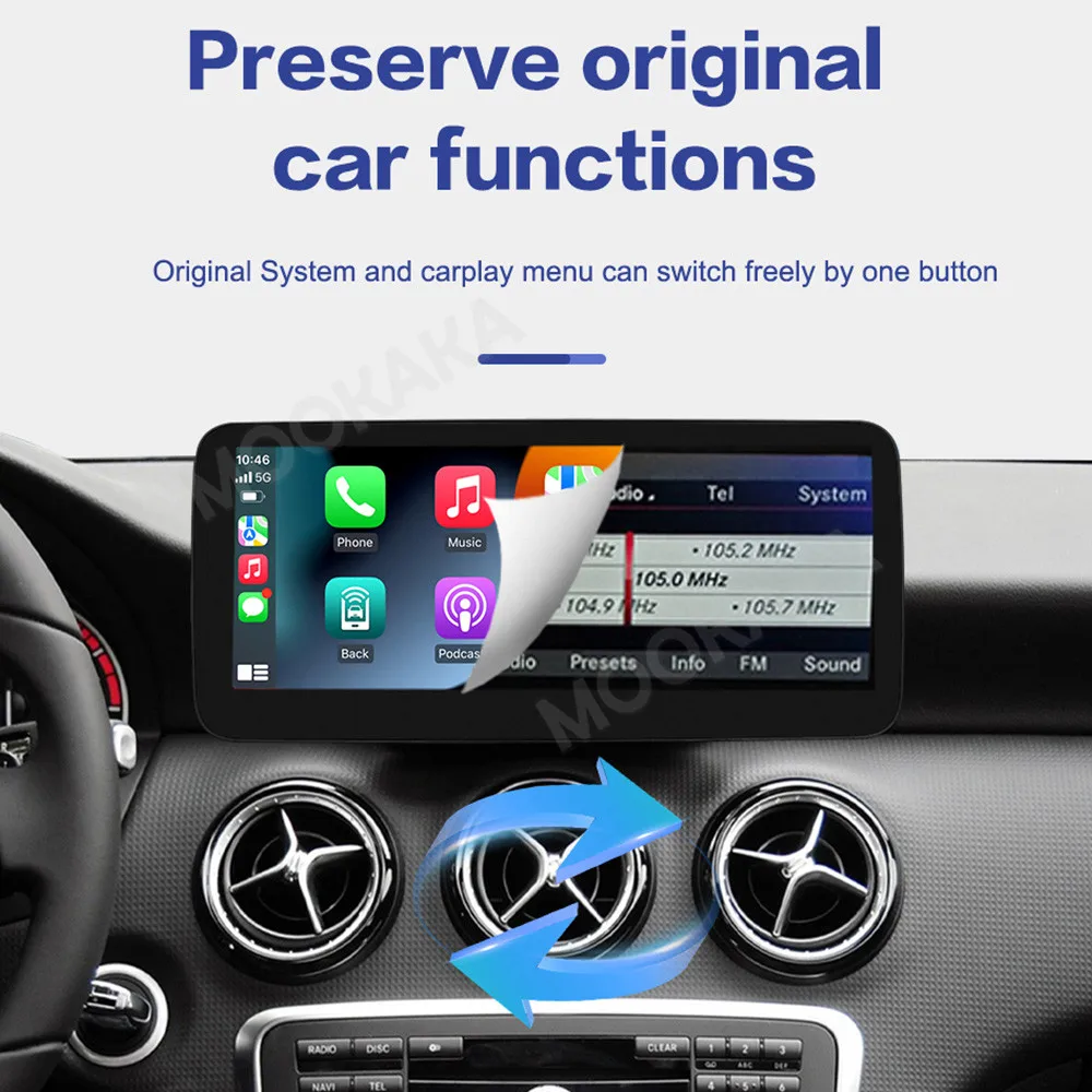 

Беспроводной Carplay / Android Авто 12,3 ''сенсорный экран мультимедийный радио Linux OS оригинальный для Mercedes Benz A B CLA GLA 2013-2015