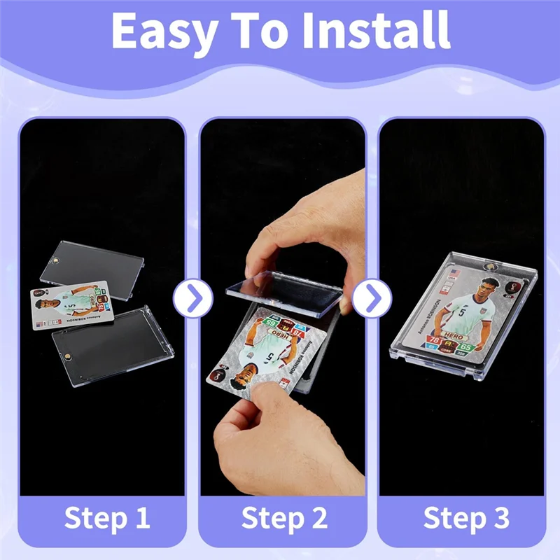 

Магнитный держатель для торговых карточек, 10 упаковок, 35-контактный спортивный держатель для карточек, для коллекционных бейсбольных карточек, игровых карточек