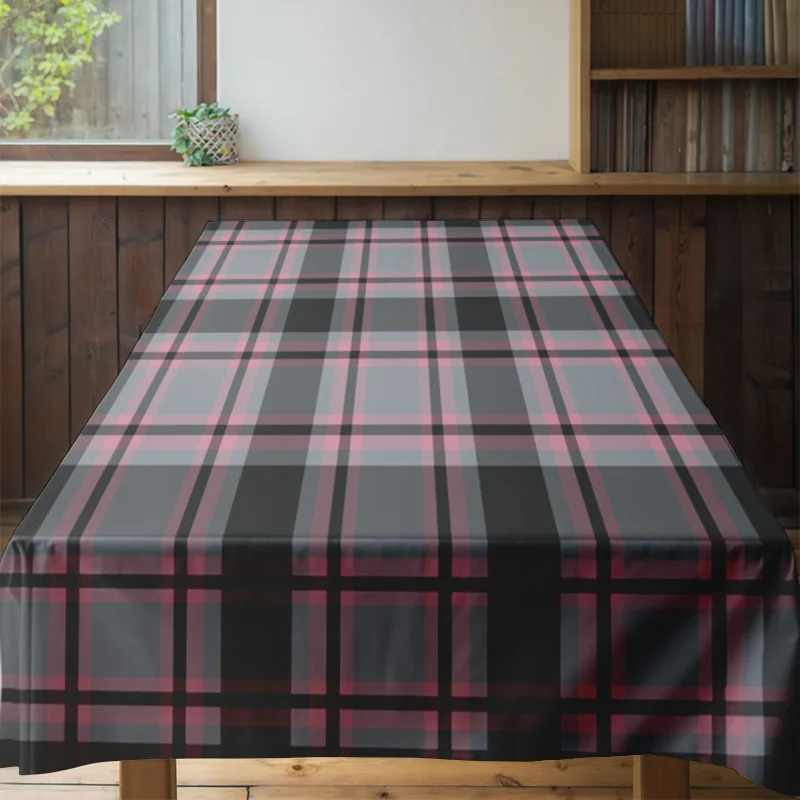 مفرش المائدة الحديثة منقوشة أسود أحمر أبيض متقلب غرفة الطعام ديكور القماش للديكور المنزل غطاء الطعام حجم للتخصيص #4
