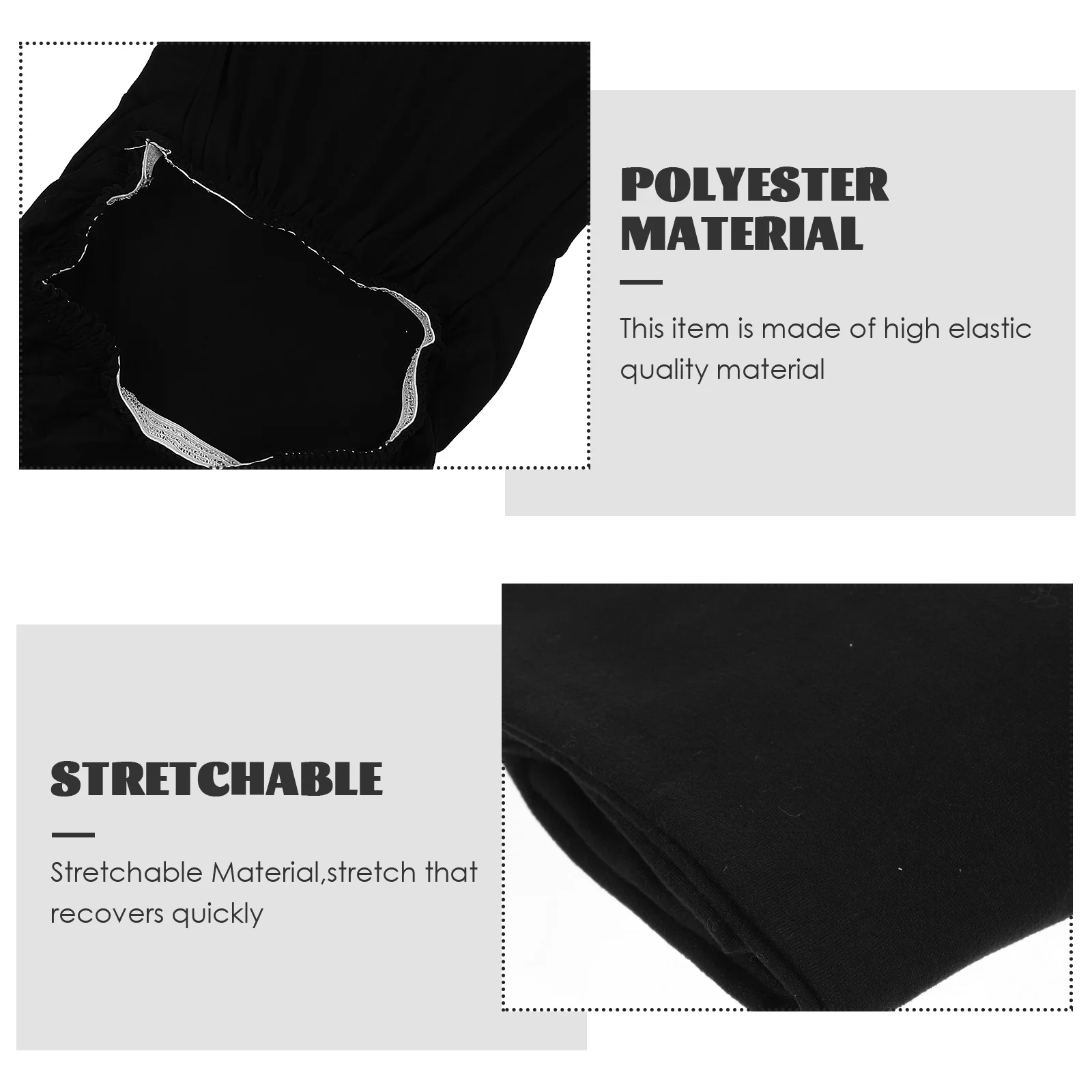 

Office Chair Covers Black Elastic Desk Chair Slipcover Stretchable Fabric Furniture Protector For Home Office Use