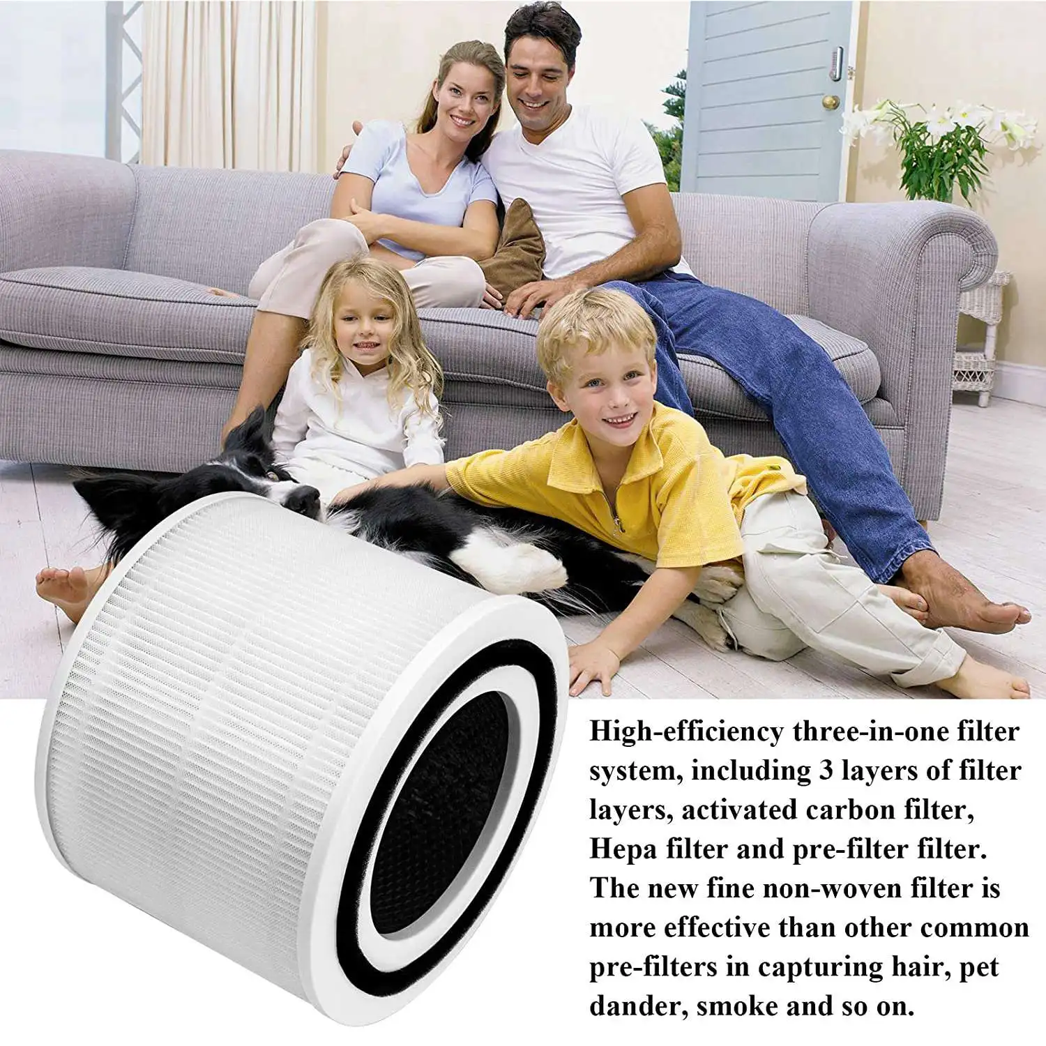 อะไหล่ไส้กรอง HEPA แท้300ที่กรองอากาศสำหรับเครื่องฟอกอากาศ Core 300 300-RF 1แพ็ค