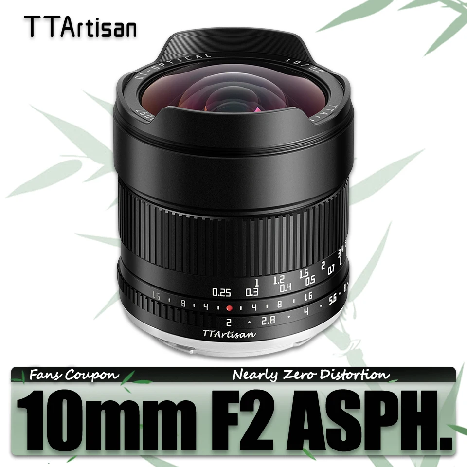 

TTArtisan APS-C 10mm F2 ASPH 105° Ultra-wide Angle Lens for Camera Photography Sony E Fujifilm XF Nikon Z Canon EOS R M43 Mount