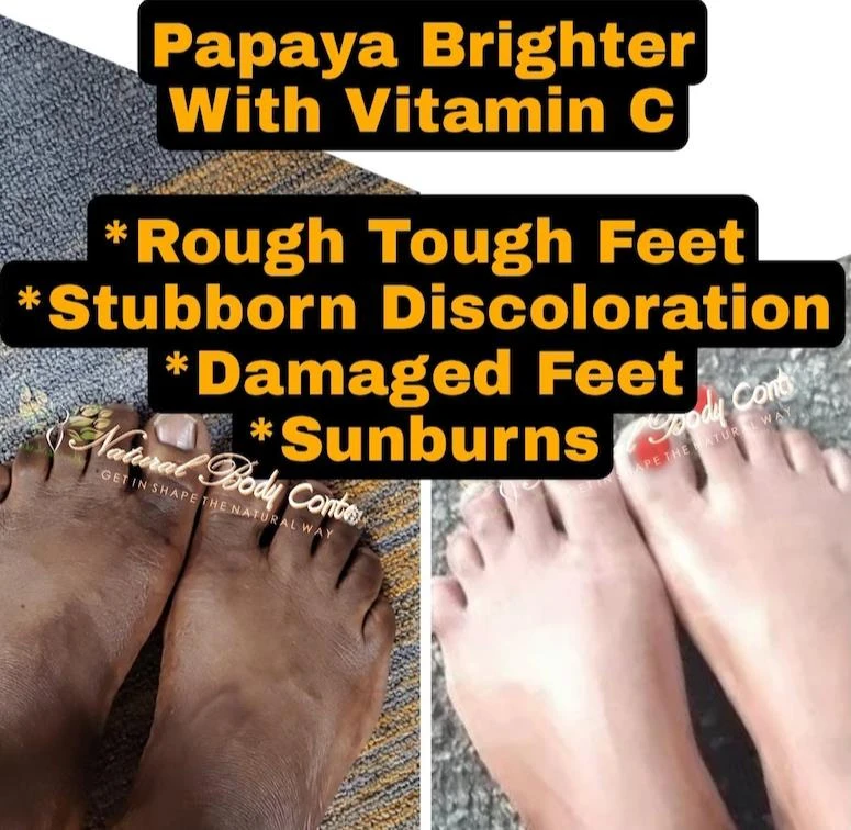 Papaya Brighter with Vitamin C Soap Clear Fast Action INTENSE BRIGHTENING, Knee, Feet, Elbows Soap, Very Effective, It Works