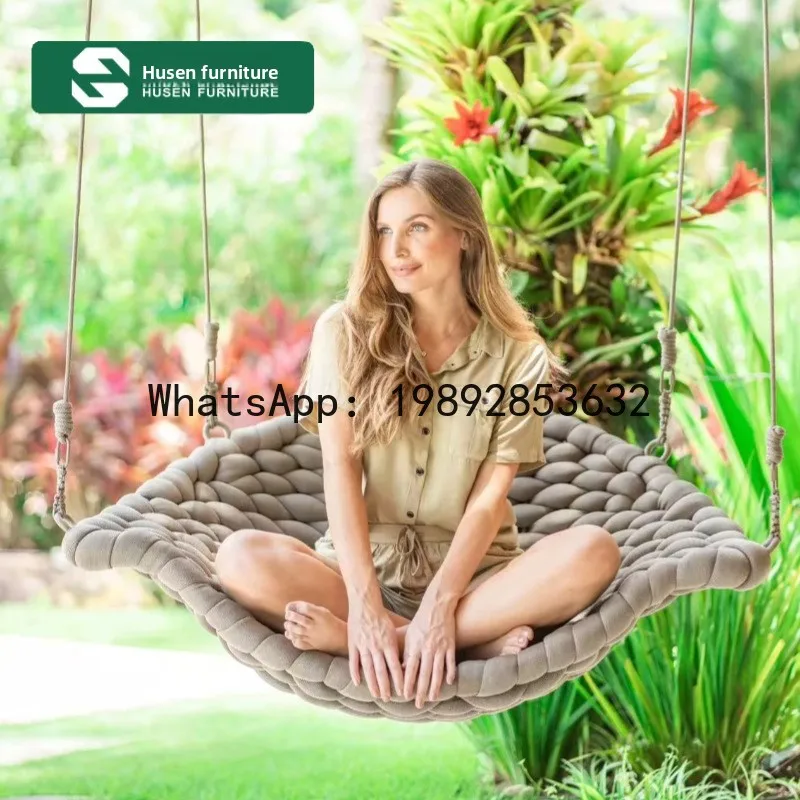 YFY Outdoor Sofa Designer Rattan Woven Reclining Bed Garden Open-air Model Home Furniture Courtyard Balcony Hanging Basket Set