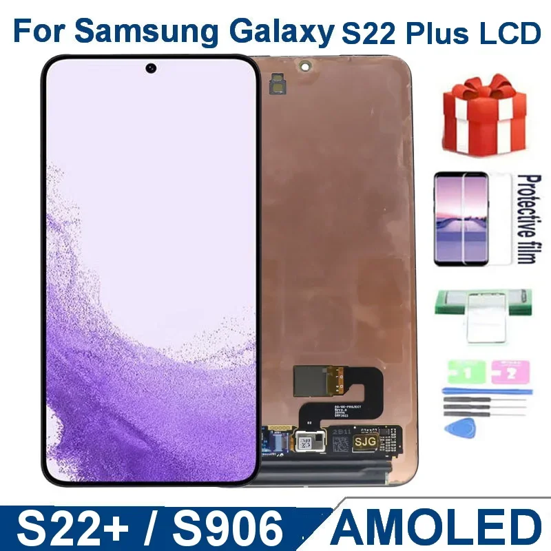 

AMOLED S22+ Screen For Samsung S22 Plus 5G LCD S906B S906U S906N S906E LCD Display Touch Screen Digitizer Assembly Replacement