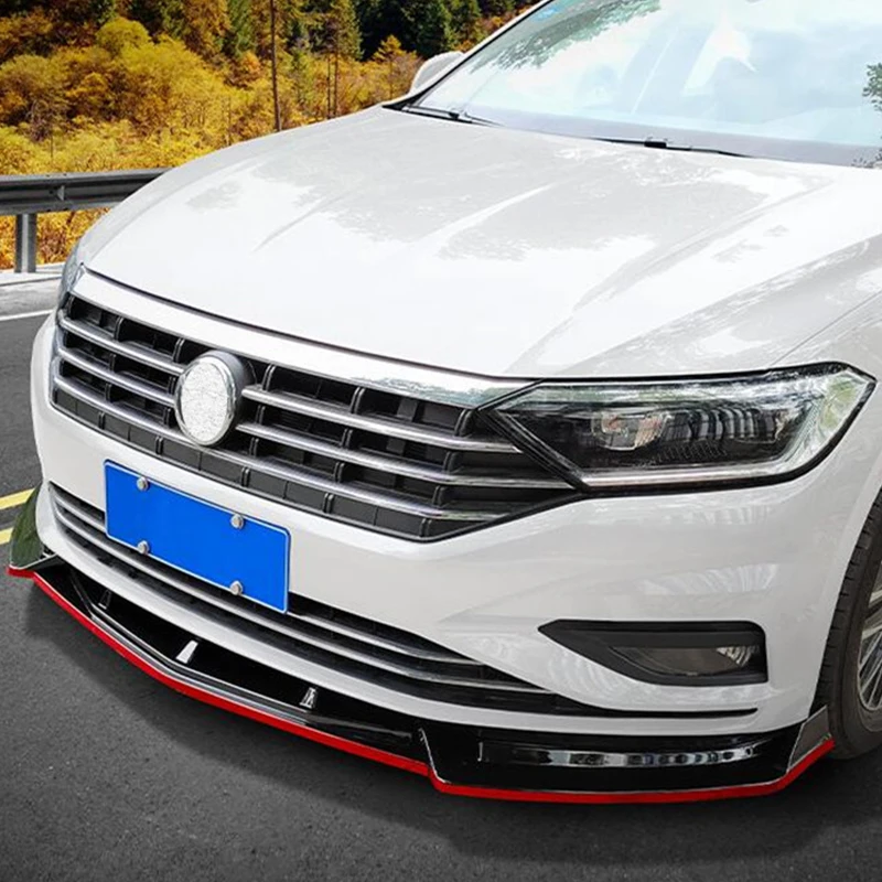 For 3PCS Volkswagen Jetta ABS Front Bumper Diffuser Lip Splitter Decorative Accessories Body Kit Battle Style 2019-2022 Year