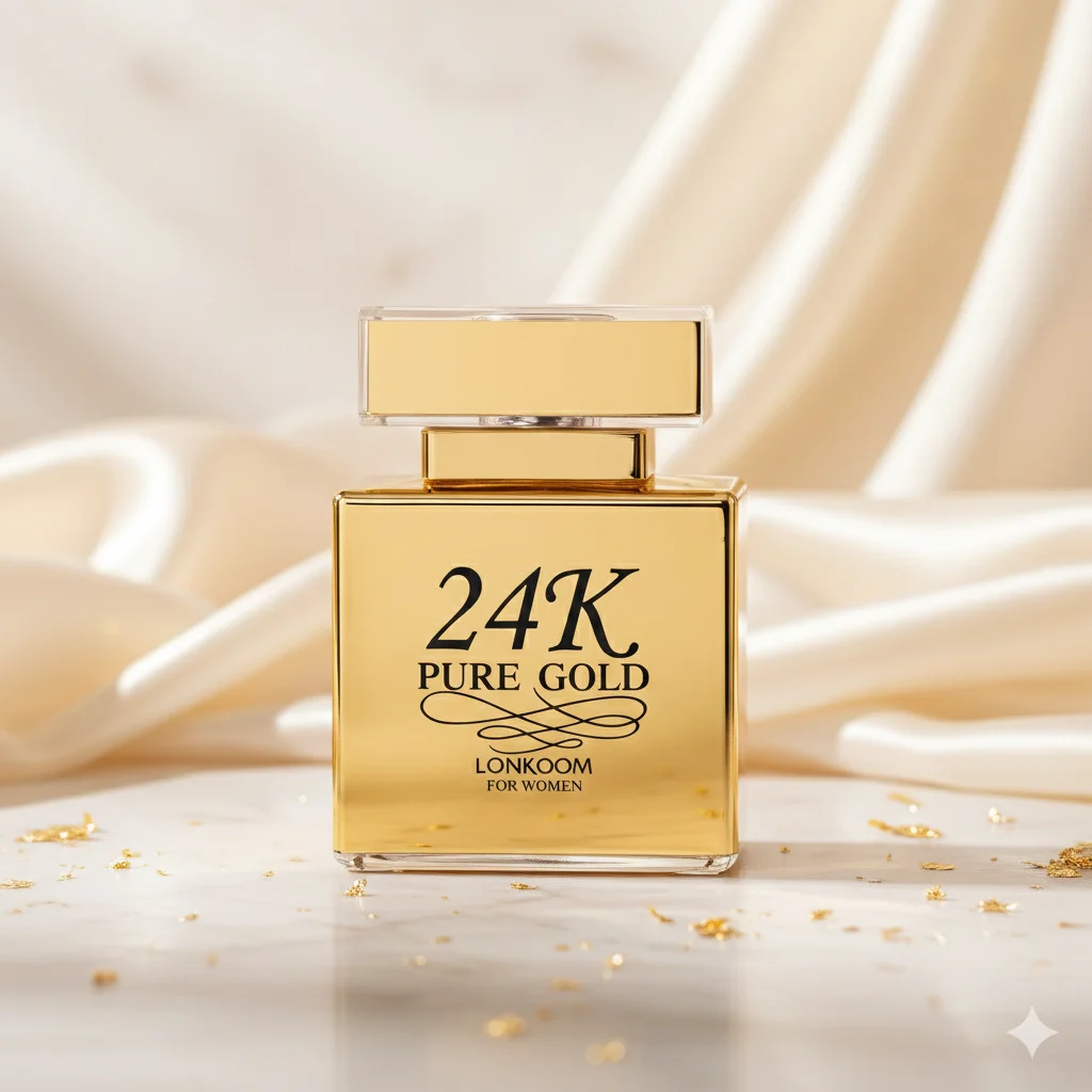 

LONKOOM 24K Pure Gold Perfume 50ml Unisex Long Lasting Floral Fruity Fragrance Luxury Signature Scent Holiday Birthday Gift