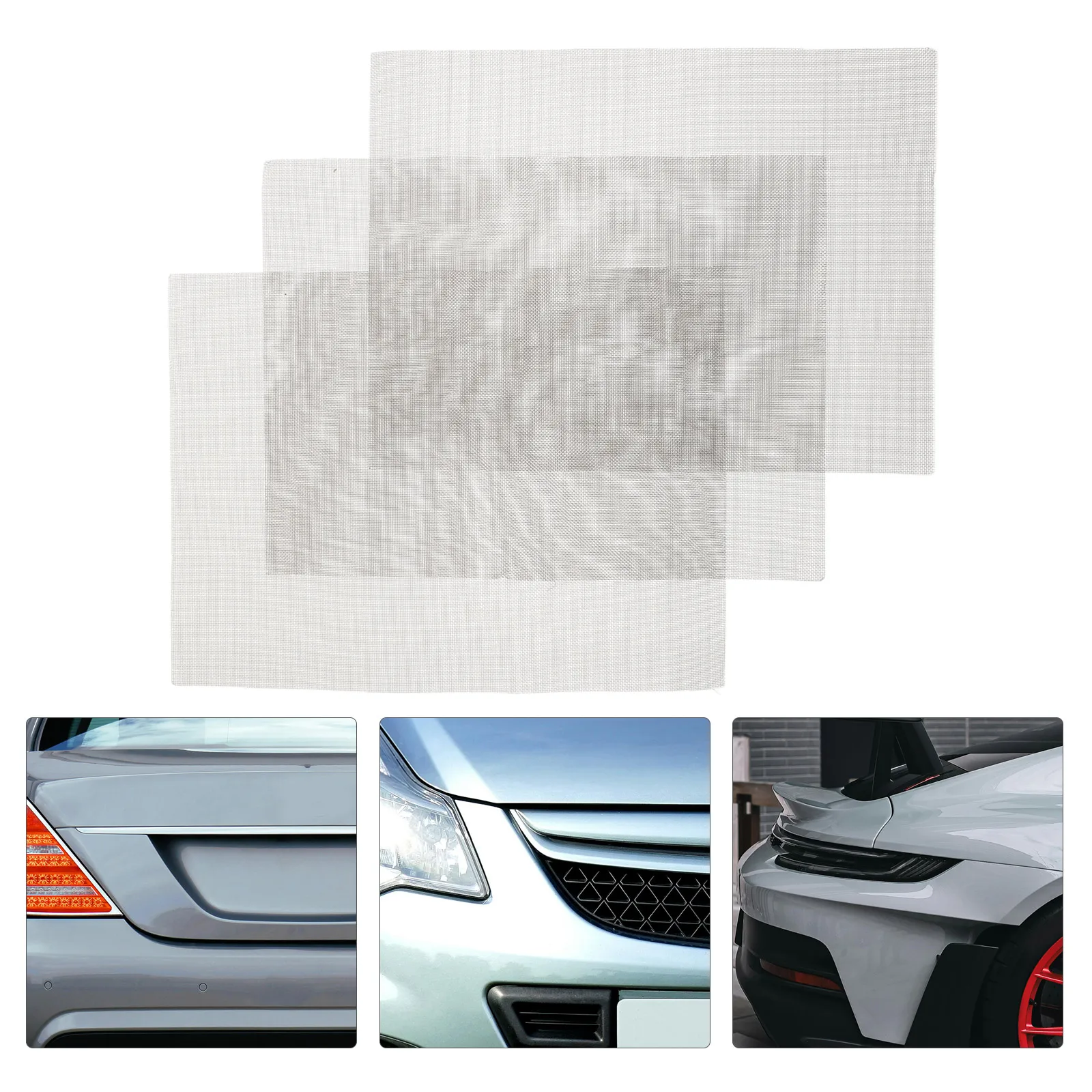 

3pcs Plastic Mesh Mesh Stainless Steel Wire for Car Bumper Hole Crack Fix Durable Screen Screen Sheets