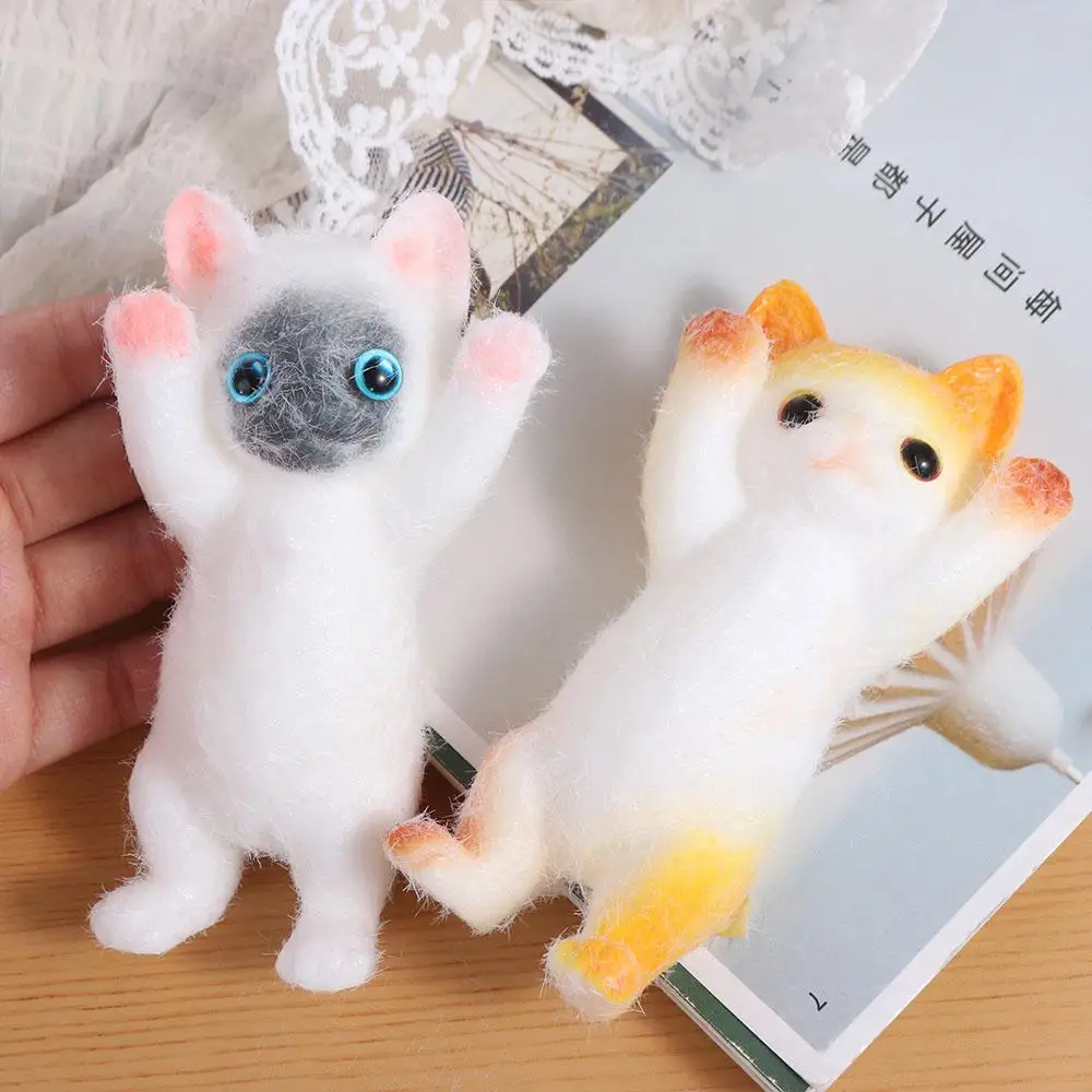 التظاهر اللعب انتعاش بطيء القط دمية ضغط لعبة الحيوان الملونة محاكاة القط ضغط اللعب لينة الكرتون القط تململ لعبة للأطفال