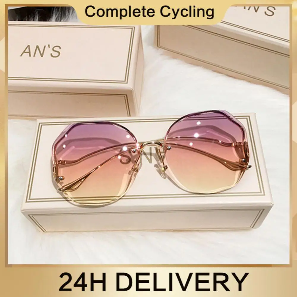 Fashion Stylish Versatile Large Size Sunglasses For Women Sunglasses Street Style Must-have Ocean Water Trendy Chic Women