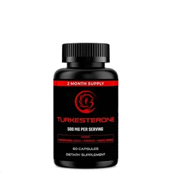 Turkesterone supplement 500mg capsules (maximum purity 95% extract) promote strength and muscle growth