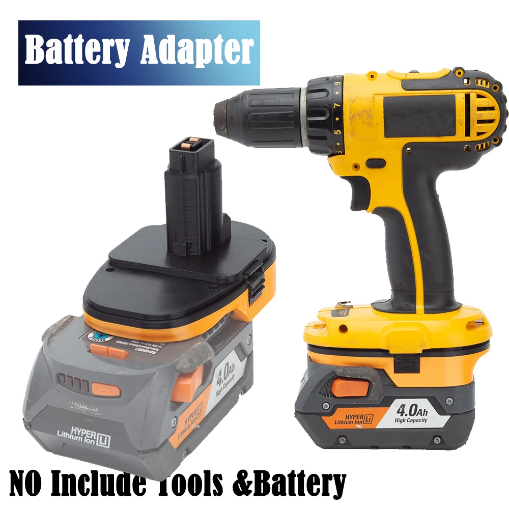 Adaptador de batería Convertidor para Ridgid AEG, herramienta inalámbrica de batería de litio de 18V a DeWalt de 18V ni-cd Ni-Mh (batería no incluida)