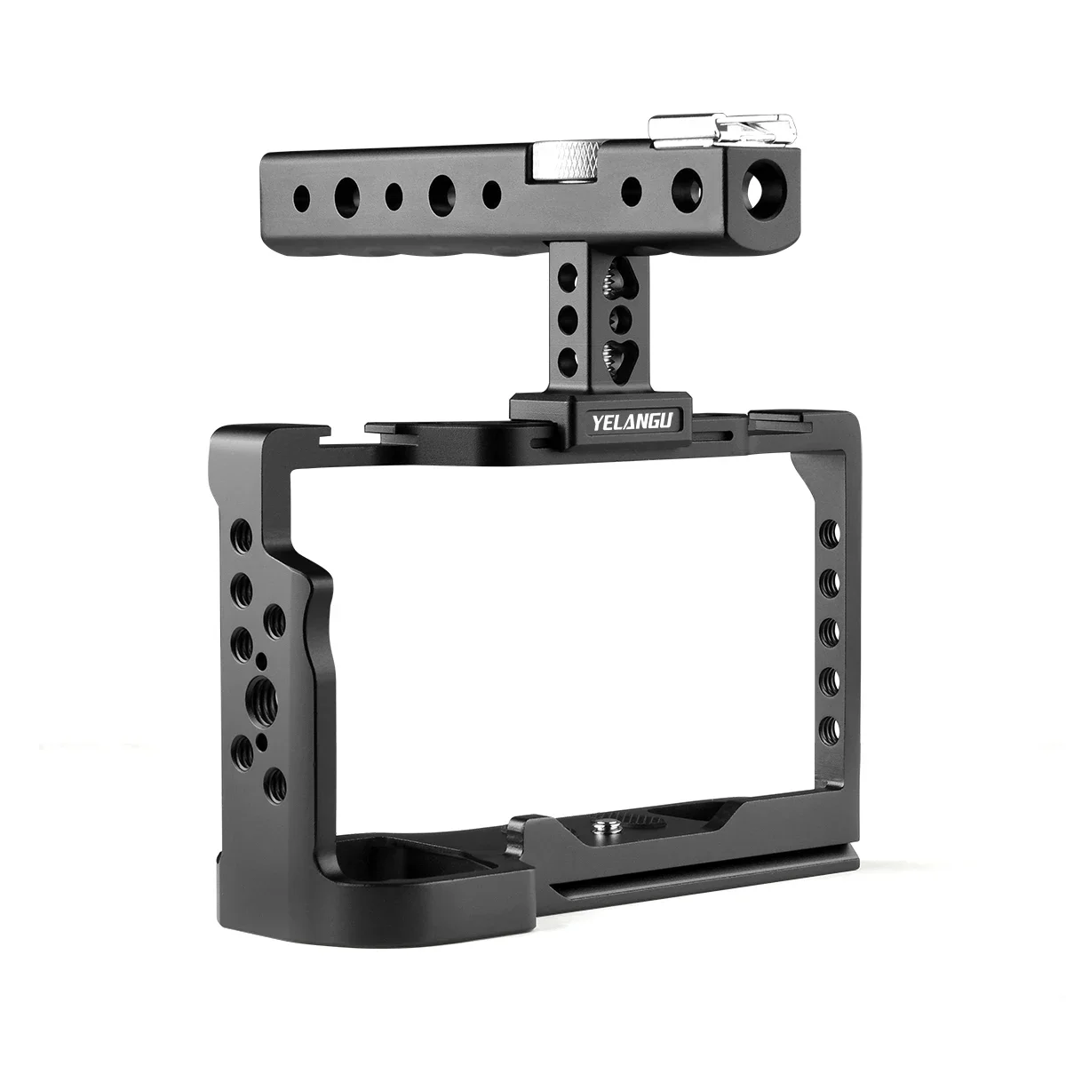 YELANGU Camera Cage for Sony ALpha7c Rig Kit C24 Aluminum Alloy DSLR Rabbit Cage With Handgrid Handle LED Light Microphone