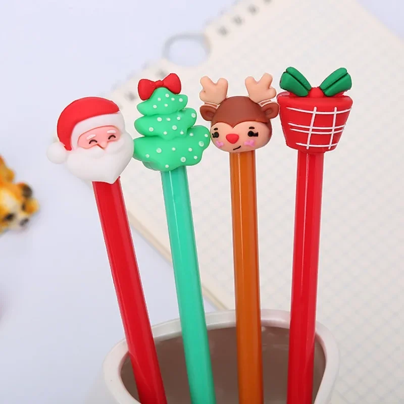 24Pcs Christmas creative student stationery prizes gifts gender neutral pens, cartoon office supplies