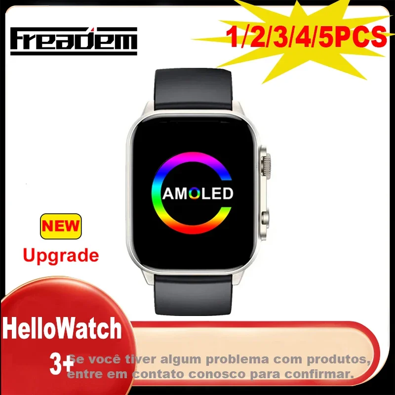 Amoled Screen Smart Watch 49mm BT Call 4GB ROM Local Music Compass Relojes Inteligentes Men Women Hello 3plus Smart Watch