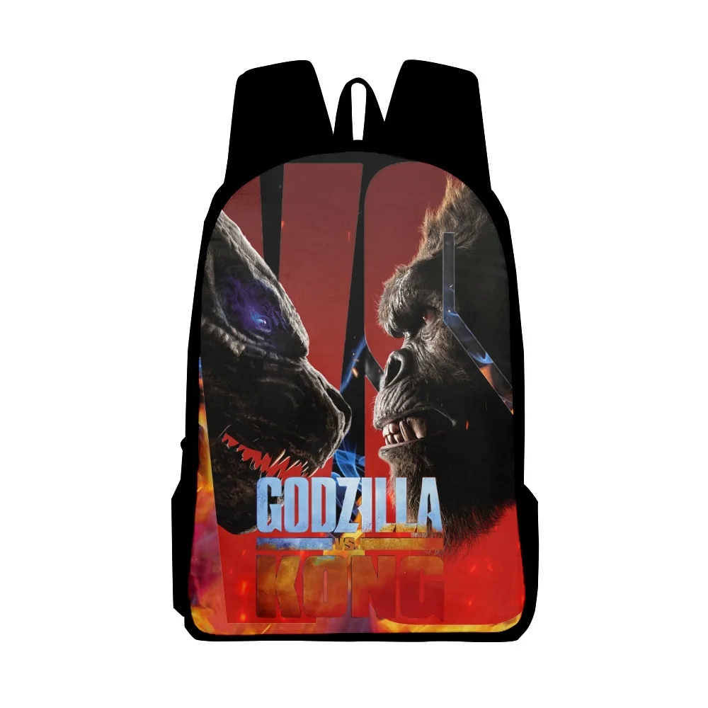 Godzillas VS KingKongs Backpack Anime Monster Action Figures Schoolbag School Outdoor Sport Travel Shoulders Bag Knapsack Gift