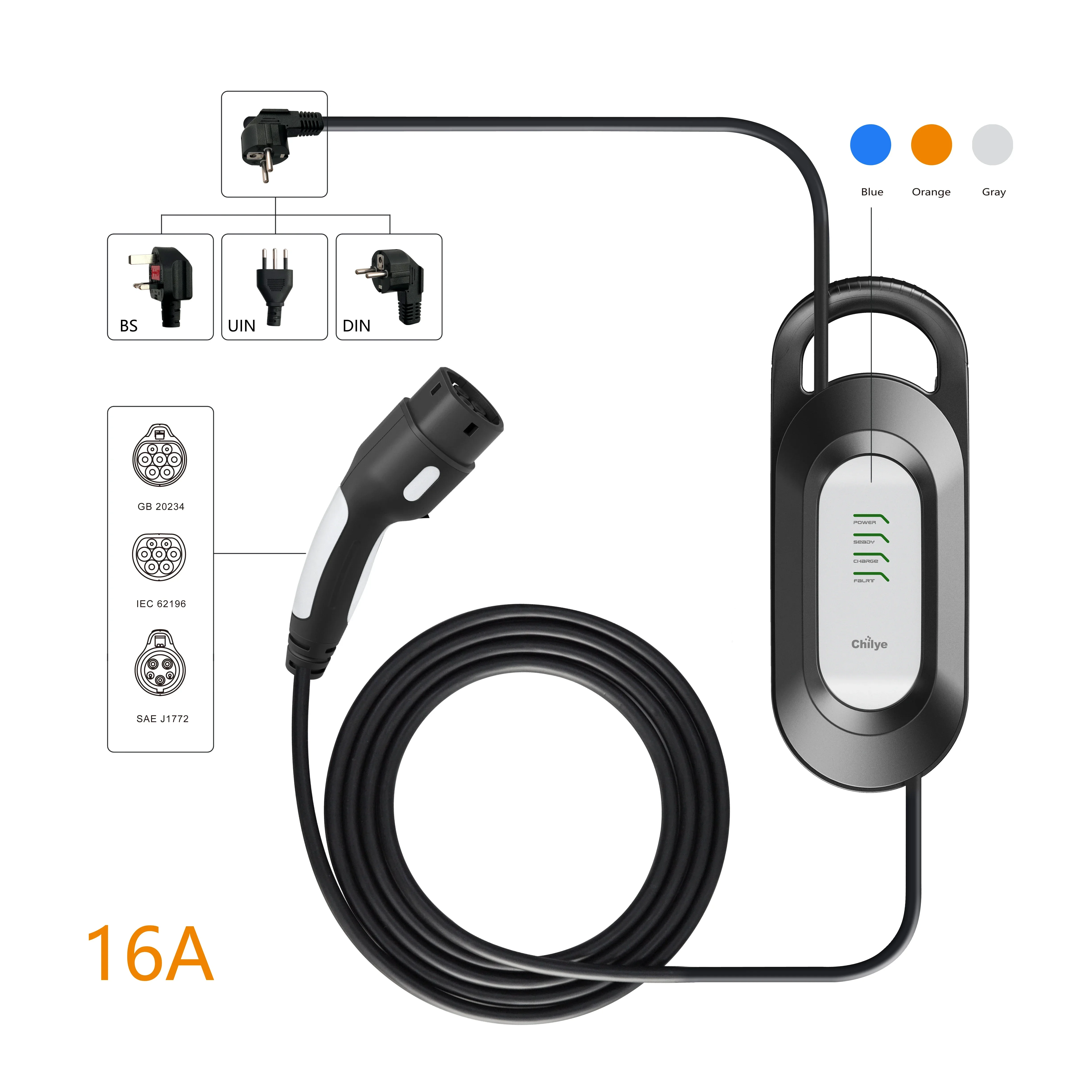 Car Battery Charger Charging Station Type 2 Electric Vehicle Portable EV Charger