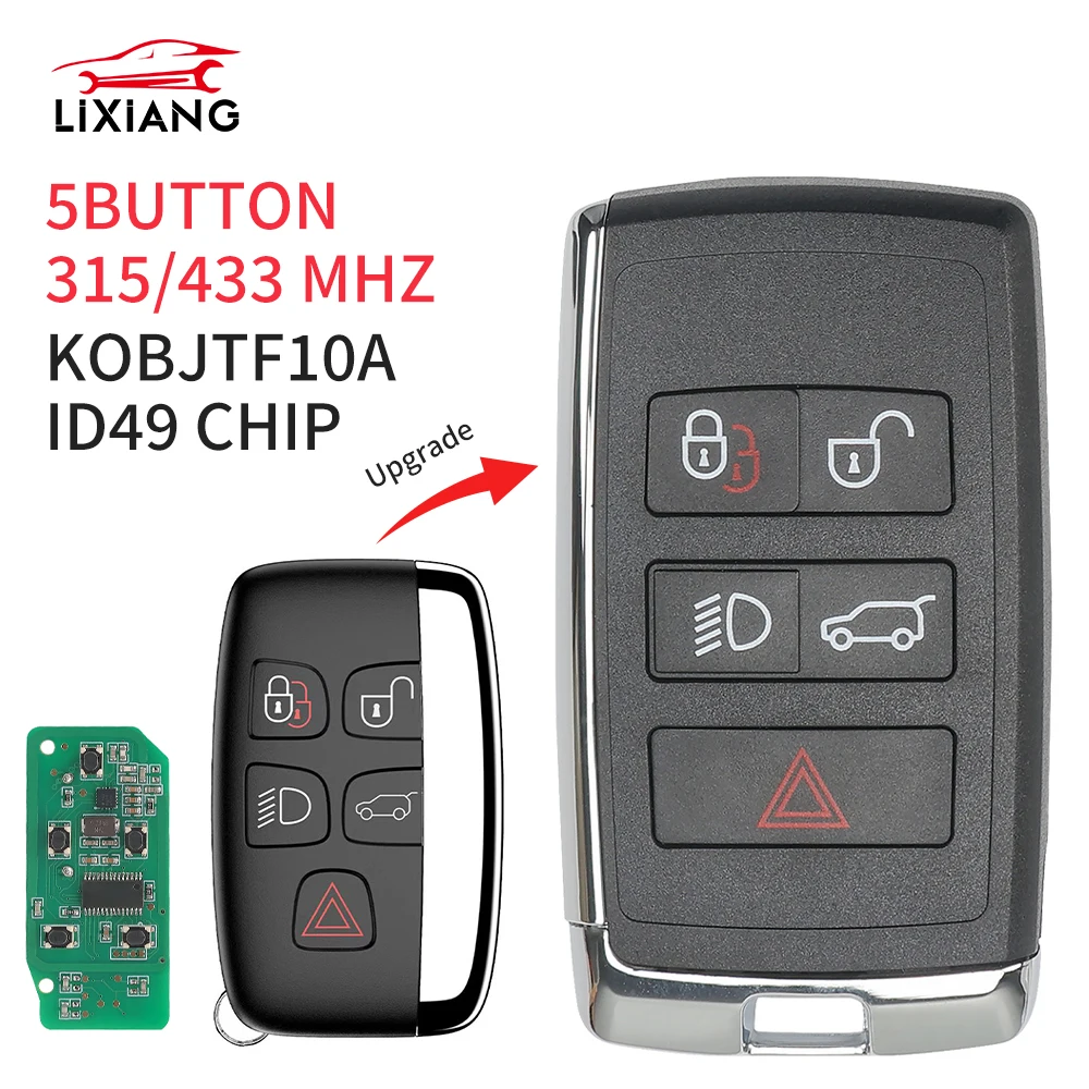 

Lixiang 315/434MHz Car Remote Smart Key Fob fit Jaguar for Land Rover Discovery 4 Freelander Range Rover Sport Evoque NoLOGO