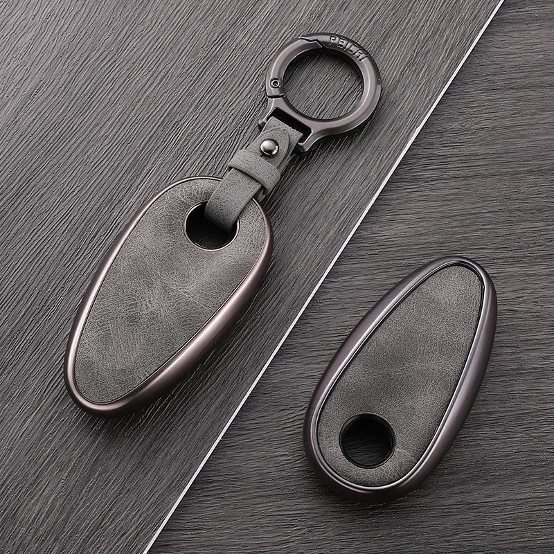 Gray TPU for VOYAH FREE 2023 2024 Remote Smart Car Key Case Cover Fob Keychain Bag Accessories