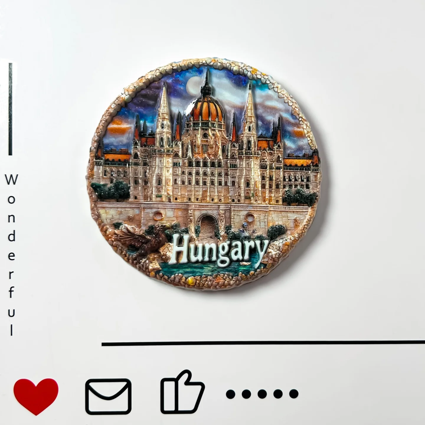 Hungria, Budapeste, edifícios de referência, edifício do parlamento, lembranças turísticas, rio Danúbio, adesivos de geladeira