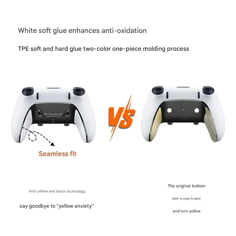 Coque décorative supérieure et inférieure de remplacement pour manette sans fil PS5 Edge – Coque avant et arrière à clipser pour PS5 Edge