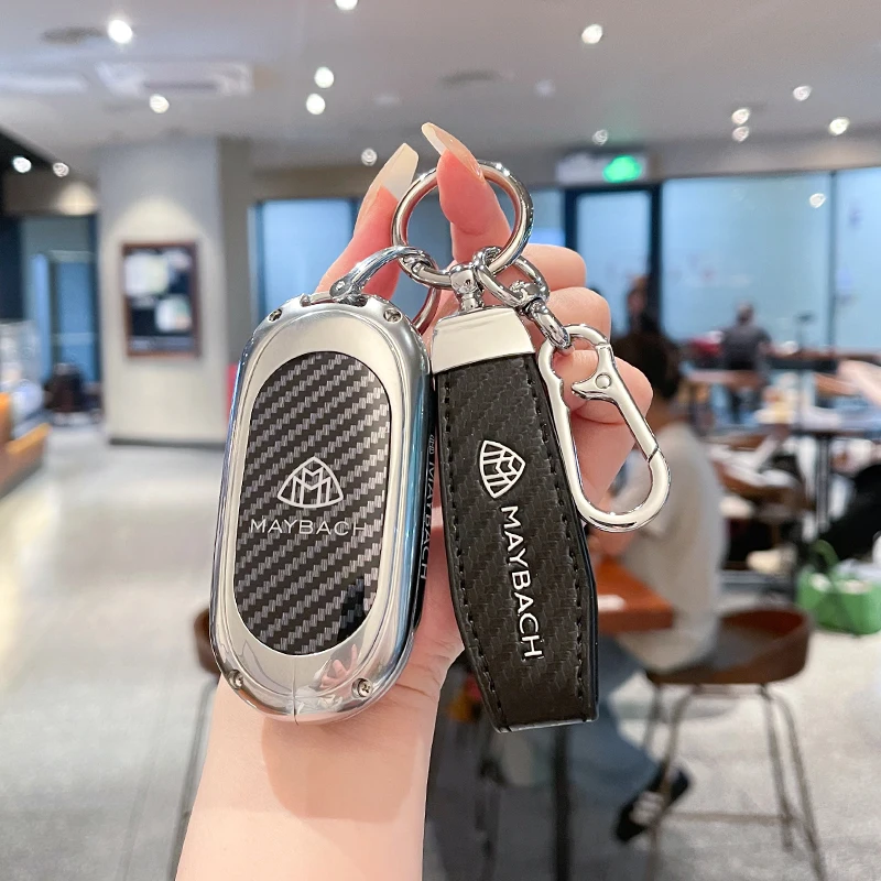Car Alloy Key Case Key Bag Shell For Mercedes Benz 2022 C S Class W206 W223 S350 C260 C300 S400 S450 S500 Key Shell Protector 2