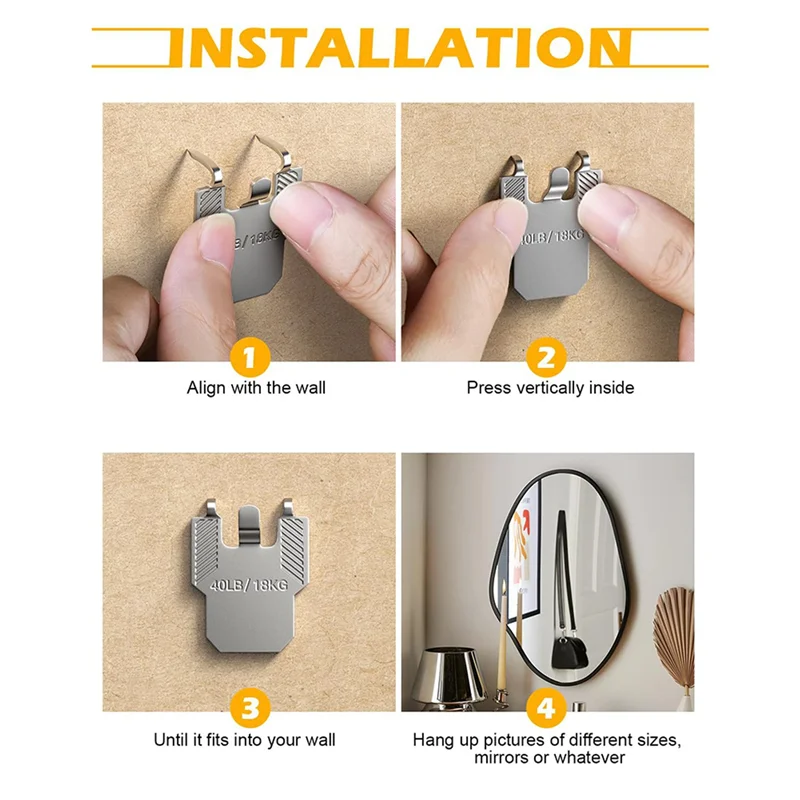 【B07R】40 grucce per quadri con artigli per cartongesso: ganci per appendere quadri da parete, per grandi immagini artistiche, poster fotografici, specchio per pittura