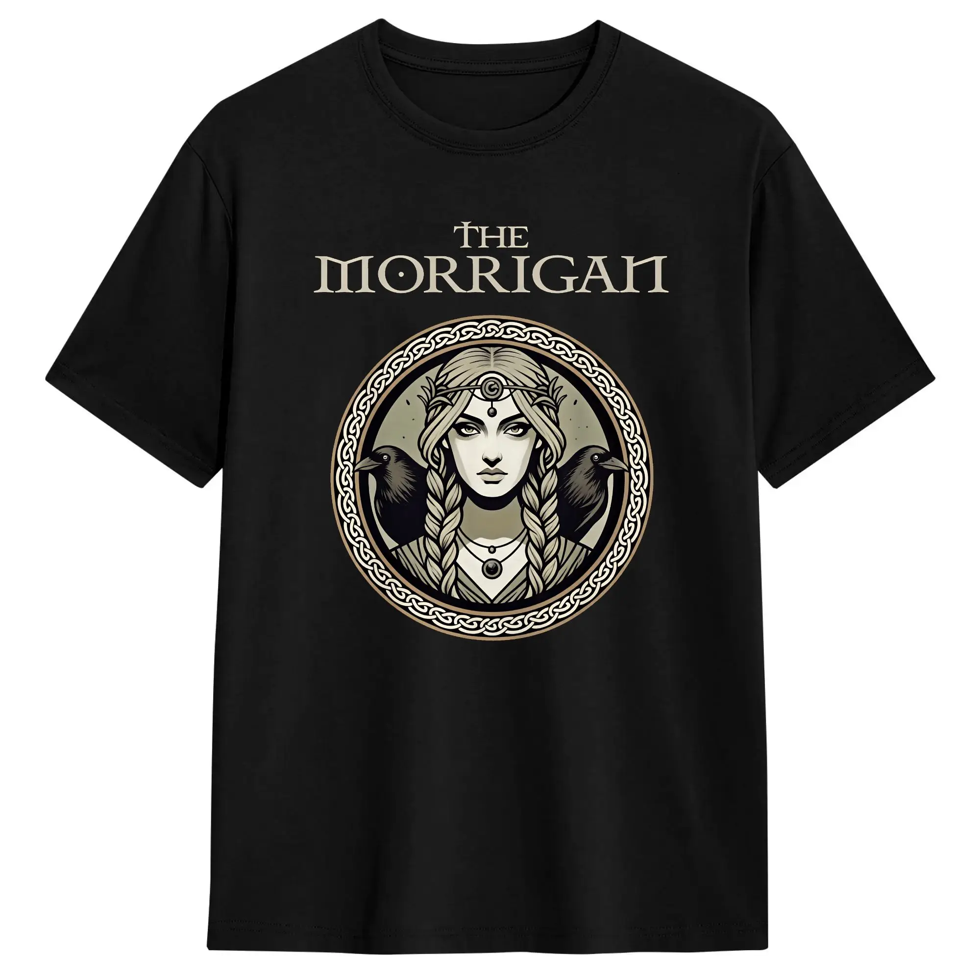 The Morrigan Celtic Goddes T-Shirt Summer  Vintage T-Shirts 100% Cotton Harajuku Tshirt For Male Custom Logo Clothes