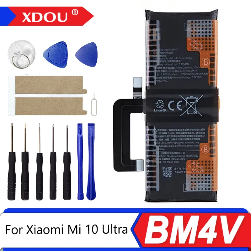 

Brand New BM4V 4500mAh Battery For Xiaomi Mi 10 Ultra Phone Replacement Batteries + Tools