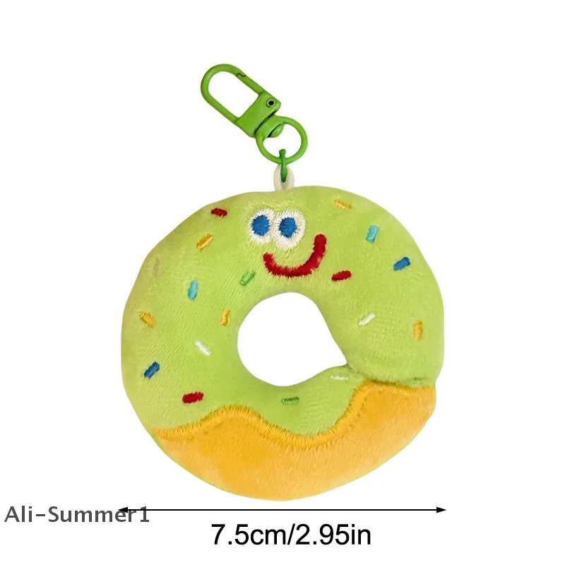 Kreatywny, uroczy pluszowy breloczek w kształcie zwierzątka z pączkiem, miękka maskotka, zawieszka do torby, ozdoba do plecaka, brelok do kluczyków samochodowych, prezent.