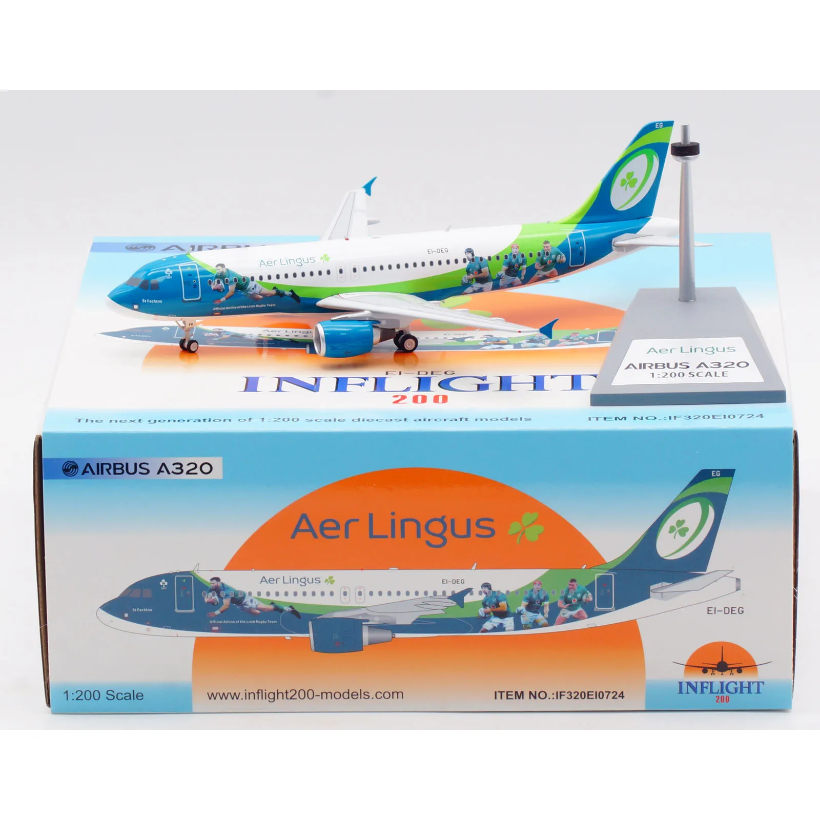 IF320EI0724 Alloy Collectible Plane Gift INFLIGHT 1:200 Aer Lingus Airlines Airbus A320 Diecast Aircraft JET Model EI-DEG