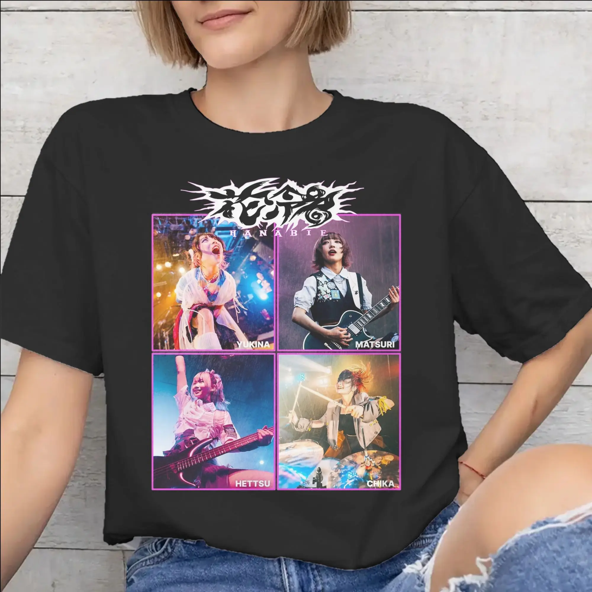 Hanabie Band  New Arrival T Shirt Men Women  Pure Cotton  Tee Shirt Clothing