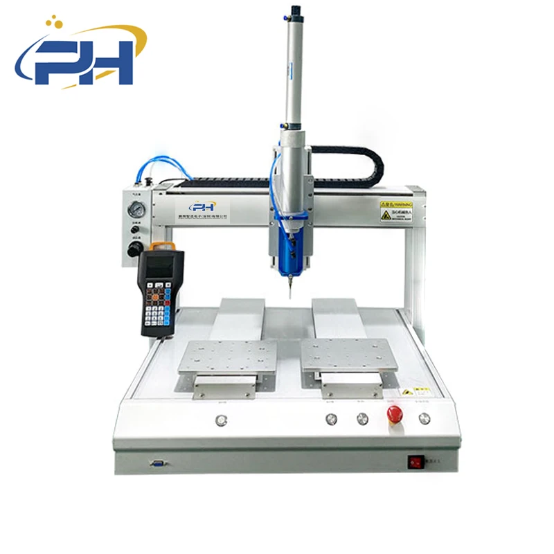 Double Platform Automatic Glue Dispensing Machine 5331Rtv  Auto 4 Axis Robotic Gluing Machine