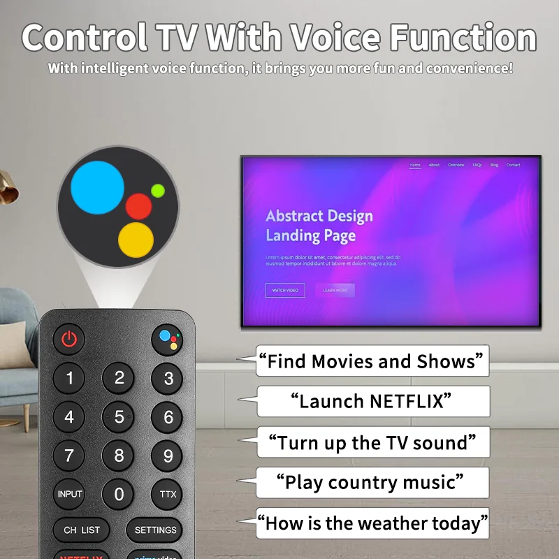 XMRM-010 For Voice Remote Control Replacement With Netflix and Prime Video Buttons, For Smart TV L32M5-5ASP L32M6-6AEU