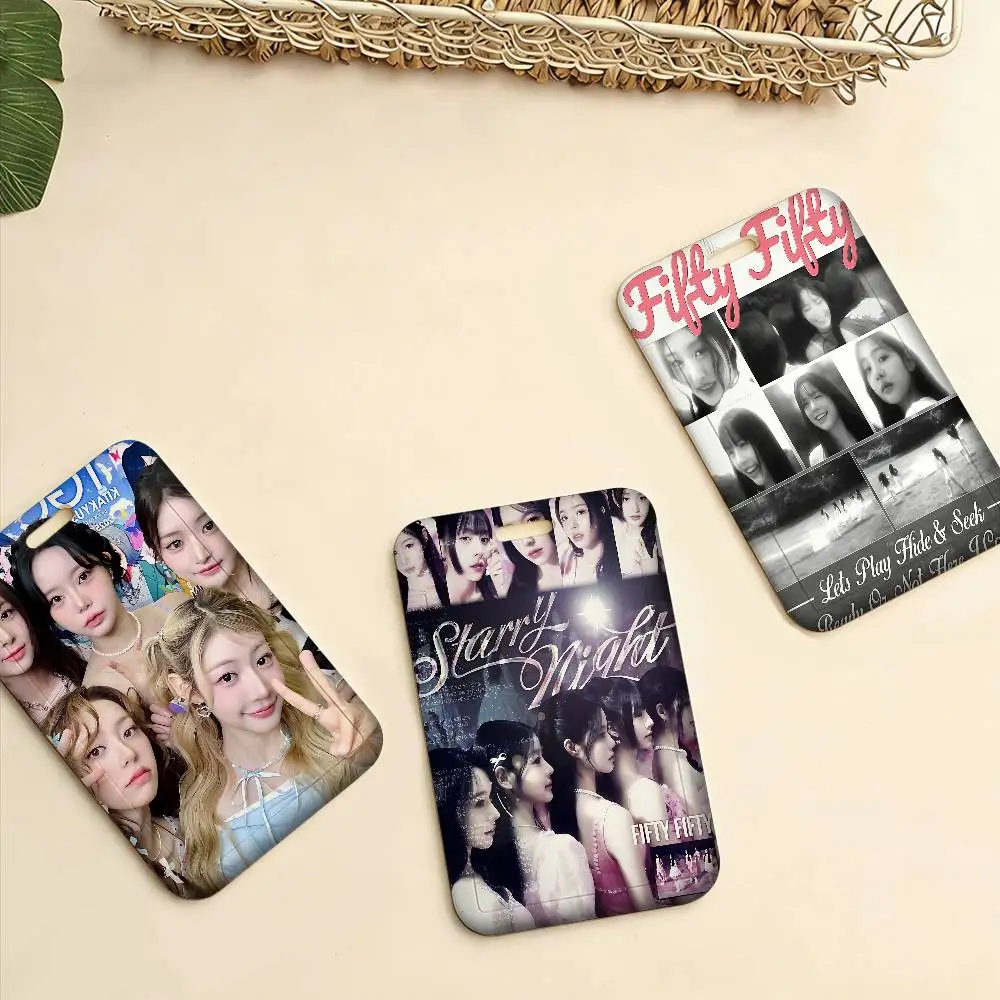 

Держатель для кредитных карт и бейджей K-pop группы F-fifty Fifty с ремешком на шею