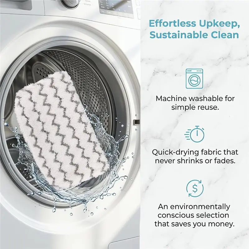 NEW HOT In Stock-Replacement Microfiber Steam Mop Pads- 12Pcs Washable Scrubbers, Heat-Resistant& Highly Absorbent For Shark S10