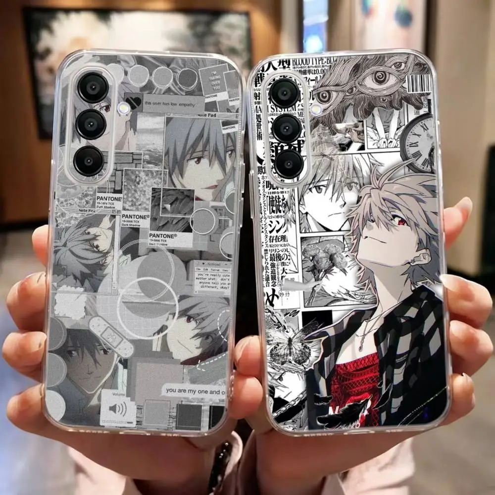 Hot Anime EVA Kaworu Nagisa Cool Phone Case For Samsung Galaxy A10,12,20,21S,30,31,40,50,51,52,70,A71,Others Transparent Soft