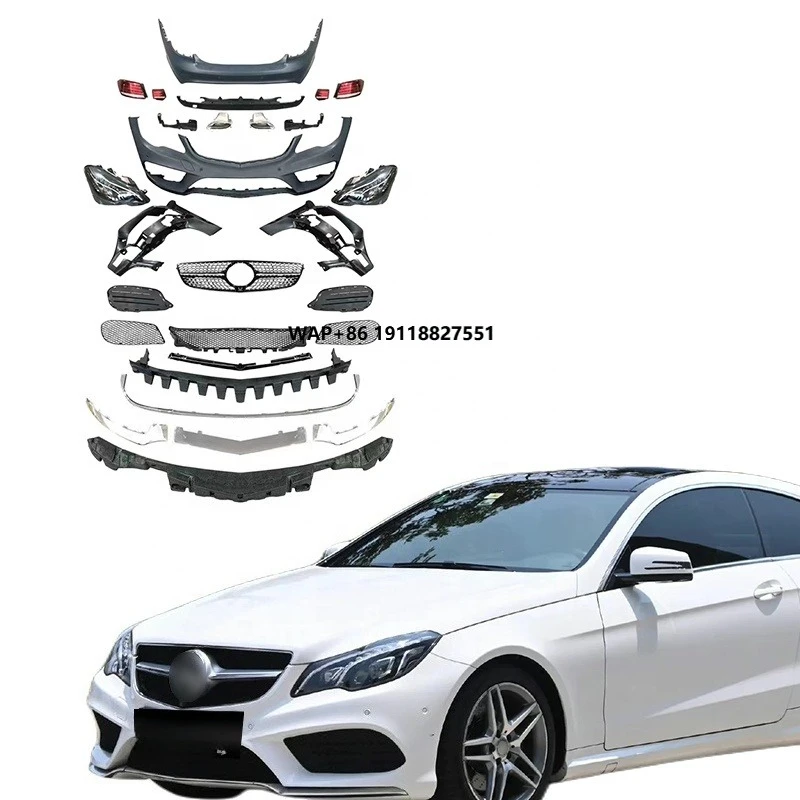 

BOCH Car Bumper for 09-13 W207 C207 E-class E Coupe E300 E200 E260 E350 Upgrade 14-20 C207 Bodykit Headlights Taillights