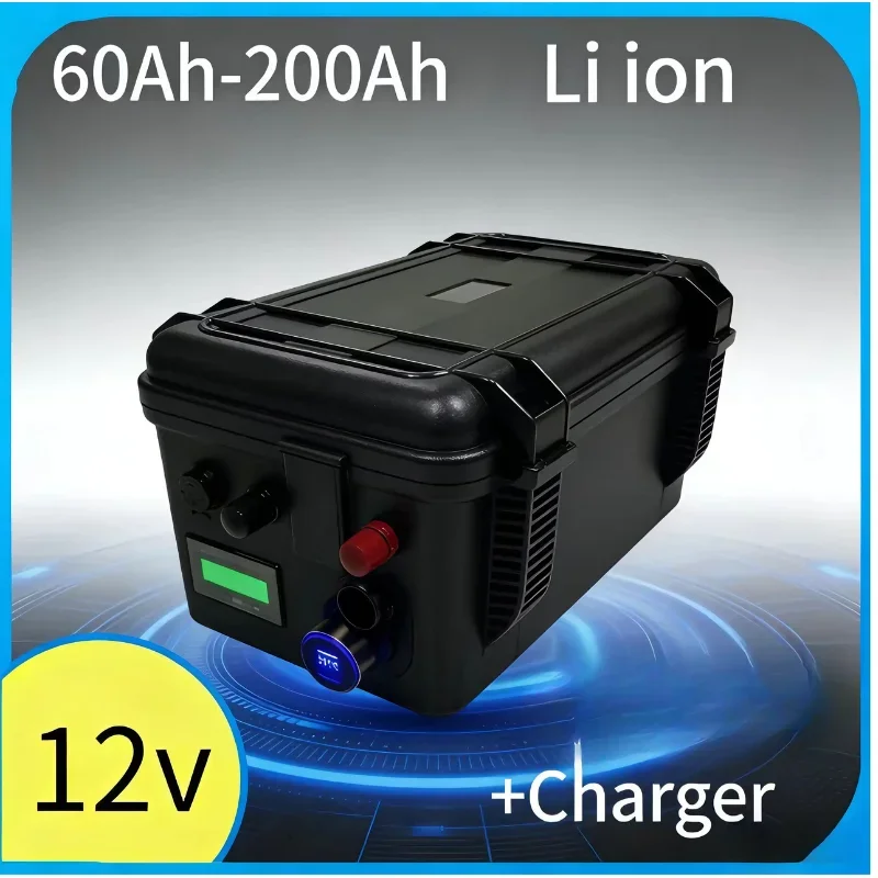 12V High-Capacity Li-ion Battery (60AH/100AH/200AH) w/ BMS + 10A ChargerA flexible, long-lasting energy solution for fish boats