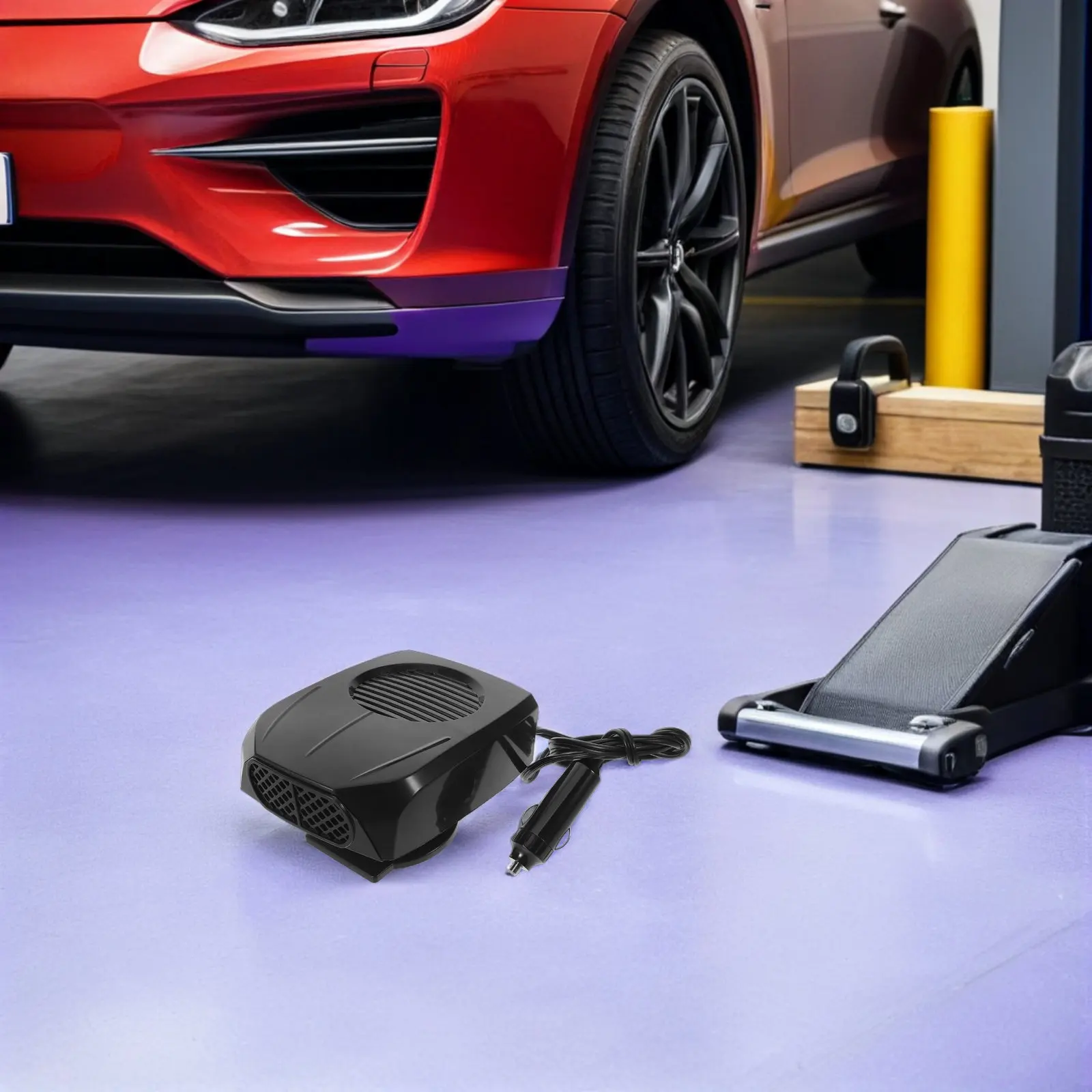 Universal Plug in Car Heater Compact Dash Mounted Windshield Warmer Portable Small Space Heater for Automobile Interior Winter