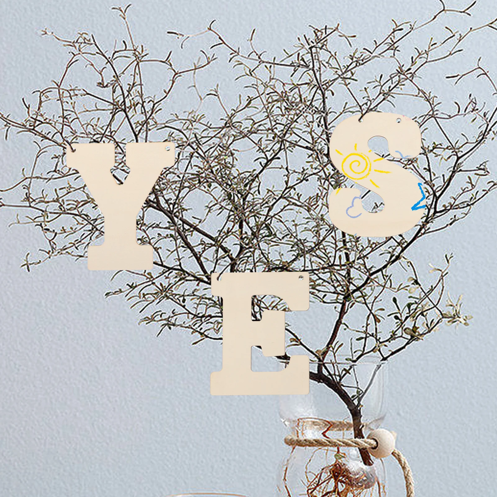 

66pcs Letter Shape Wood Chips Natural Wooden Alphabet Letters for Kids Crafts Lightweight Smooth Decor DIY Projects Sewing