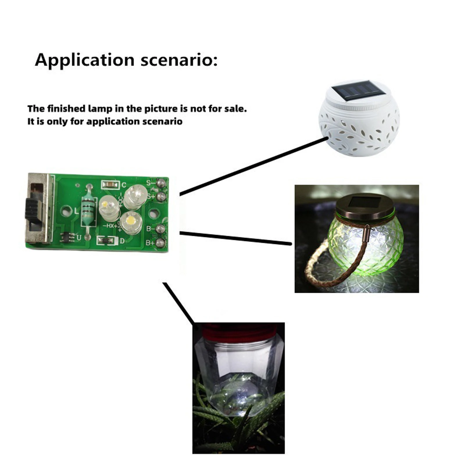 

1.2V Driver Circuit Board Multi-Purpose PCBA Circuit Boards LED DIY Light Circuit Board for Lawn Wall Pillar String Lights