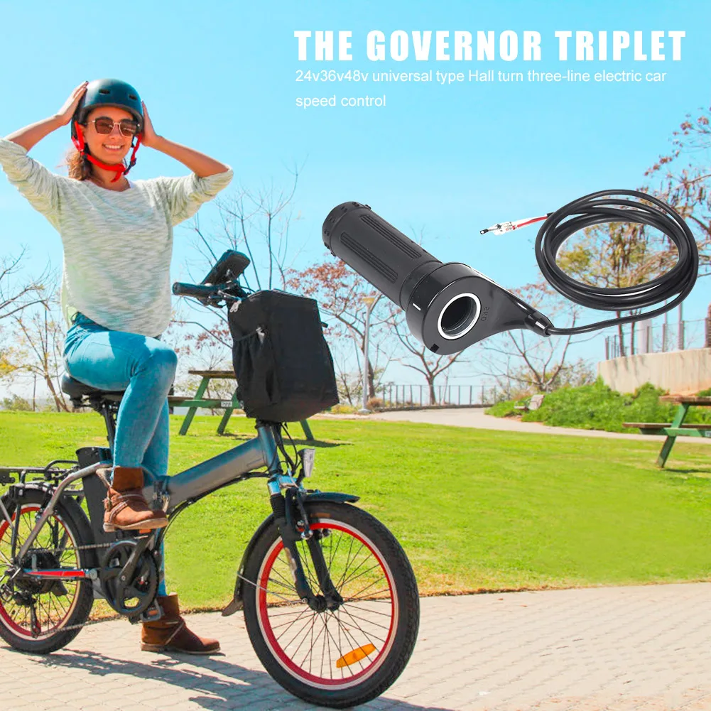 مقود السيارة الكهربائية 24 فولت 36 فولت 48 فولت 3 سلك تويست خنق قبضة سرعة محافظ لملحقات الدراجات الكهربائية #5